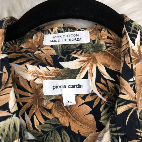 Vintage Pierre Cardin Exotic Plant Shirt, Men’s Casual Button Up, Island SZ XL - Picture 5 of 7